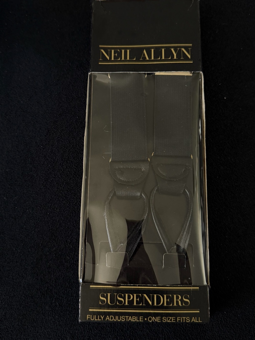 Neil Allyn Black Men's Suspenders - Classic Adjustable Style